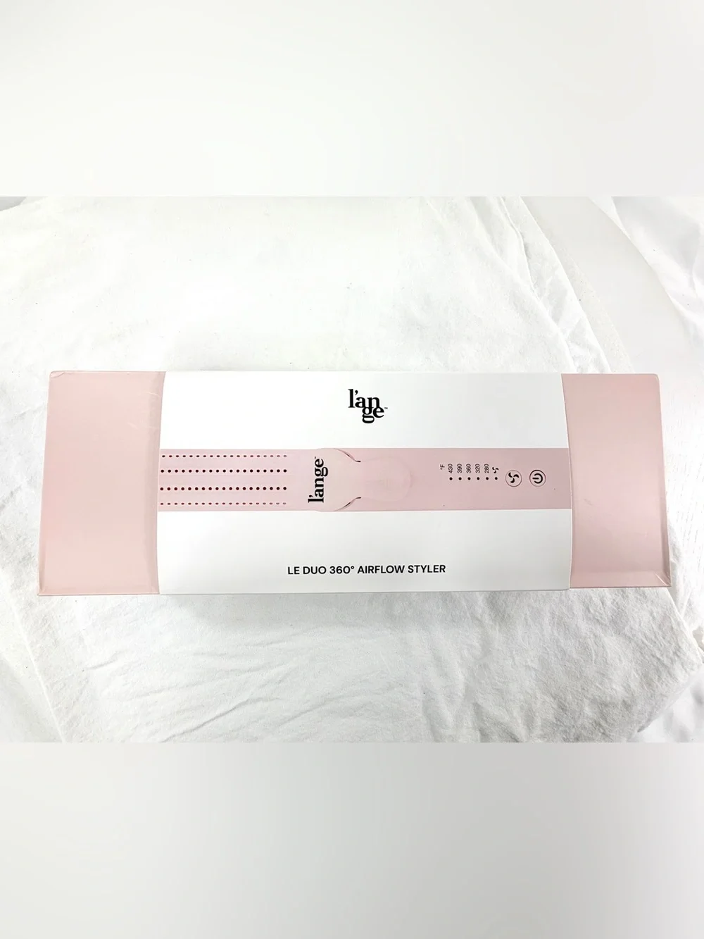 L'ange Le Duo 360 Airflow Blush Hair Styler Straightener Titanium Plates Beveled